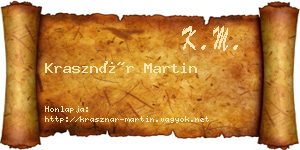 Krasznár Martin névjegykártya